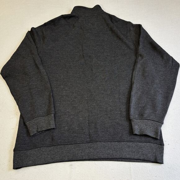 Van Heusen Flex 1/4 Zip Sweatshirt Mens Large Gray Mock Neck Grandpacore Dadcore - Picture 7 of 8